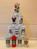 DIY Large capacity straw cup  (with glue tools)-Mickey head