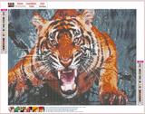 Full Diamond Painting kit - Ferocious tiger