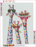 Full Diamond Painting kit - Giraffe family