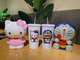 DIY Large capacity straw cup  (with glue tools)- Doraemon