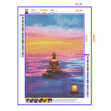Full Diamond Painting kit - Buddha on a rock in the sea