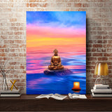 Full Diamond Painting kit - Buddha on a rock in the sea