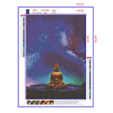 Full Diamond Painting kit - Buddha under the beautiful starry sky