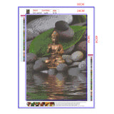 Full Diamond Painting kit - Buddha on the Rocks