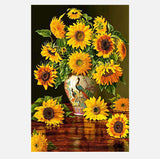 Full Diamond Painting kit - Sunflower flower on vase