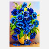 Full Diamond Painting kit - Blue flower