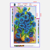 Full Diamond Painting kit - Blue flower