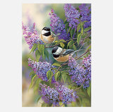 Full Diamond Painting kit - Lavender and Magpies