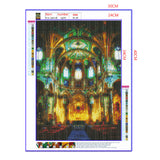 Full Diamond Painting kit - Interior view of Cath¨¦drale Notre Dame de Paris