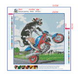 Full Diamond Painting kit - Cow riding a motorcycle