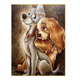 Full Diamond Painting kit - Lady and the Tramp