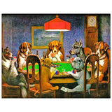 Full Diamond Painting kit - Dogs play cards together