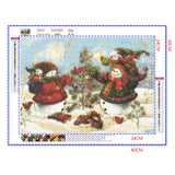 Full Diamond Painting kit - Christmas snowmen together for Christmas