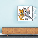 Full Diamond Painting kit - Cat and mouse