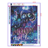 Full Diamond Painting kit - I love you to the moon and back