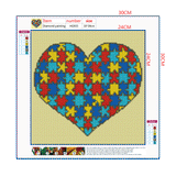 Full Diamond Painting kit - Cartoon heart