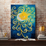 Full Diamond Painting kit - Abstract sun and moon