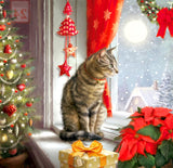 Full Diamond Painting kit - Cat in christmas