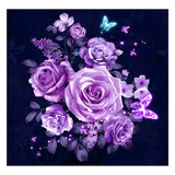 Full Diamond Painting kit - Beautiful purple rose