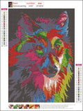 Full Diamond Painting kit - Color wolf