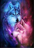 Full Diamond Painting kit - Wolf couple