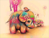 Full Diamond Painting kit - Cute elephant