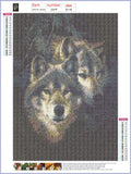 Full Diamond Painting kit - Two wolves