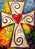 Full Diamond Painting kit - Heart cross