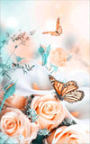 Full Large Diamond Painting kit - Roses and butterflies