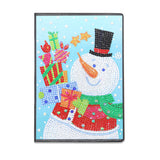 DIY Diamond Painting Notebook - Christmas snowman (With lines)