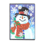 DIY Diamond Painting Notebook - Christmas snowman (With lines)